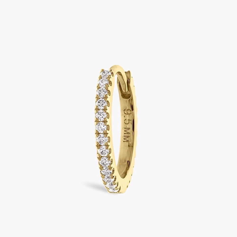 Brand New Maria Tash Diamond Hoops (natural diamonds) ONE piece, 9.5MM